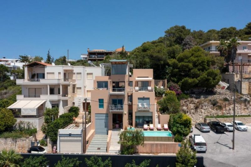 Profitis Ilias bei Chania Kreta, Profitis Ilias: Zwei großzügige Villen mit erhöhtem Meerblick zu verkaufen Haus kaufen